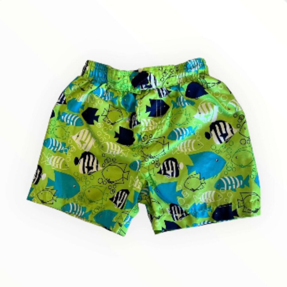 Circle Boys Fishy Swim Trunks with Adjustable Waistband - Size 12 Months (24-1)
